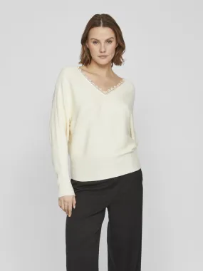 Cila Lace Trimmed Jumper (Birch)