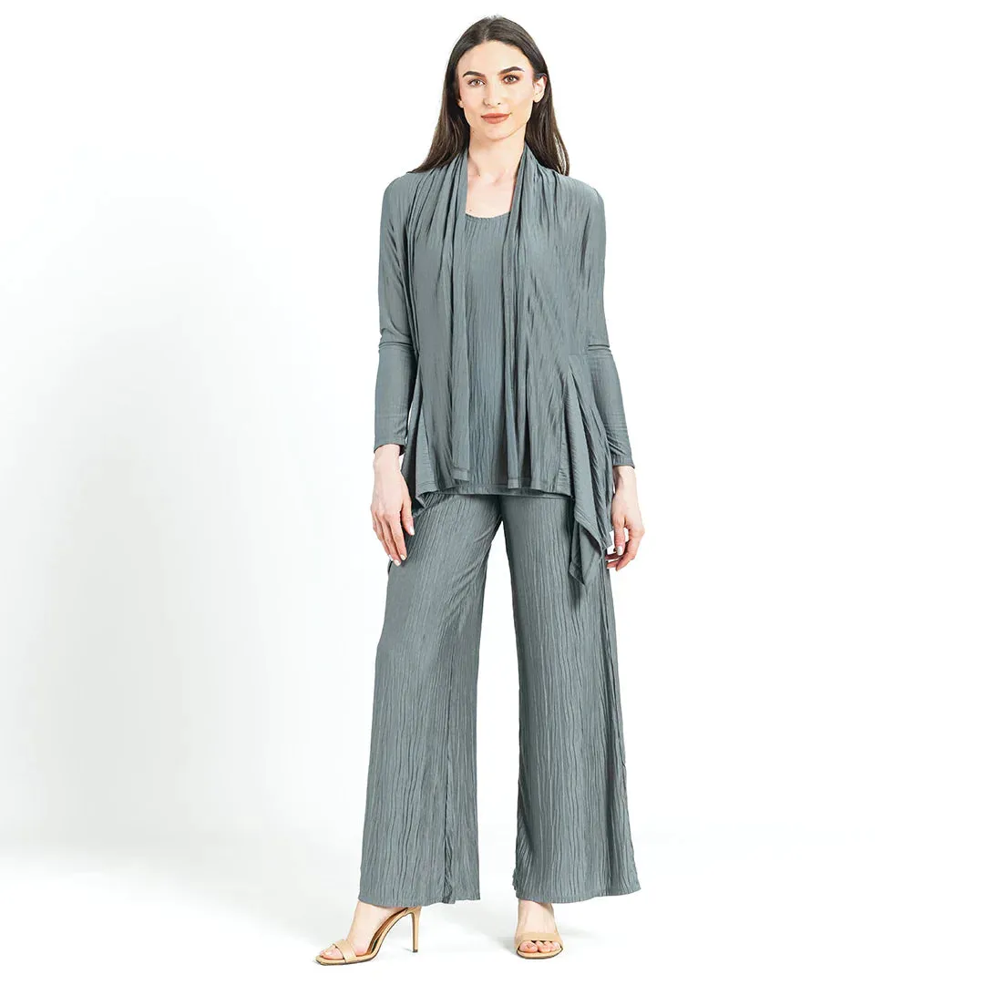 Clara Sunwoo Soft Pleat Knit - Cardigan & Tank Twinset - Olive