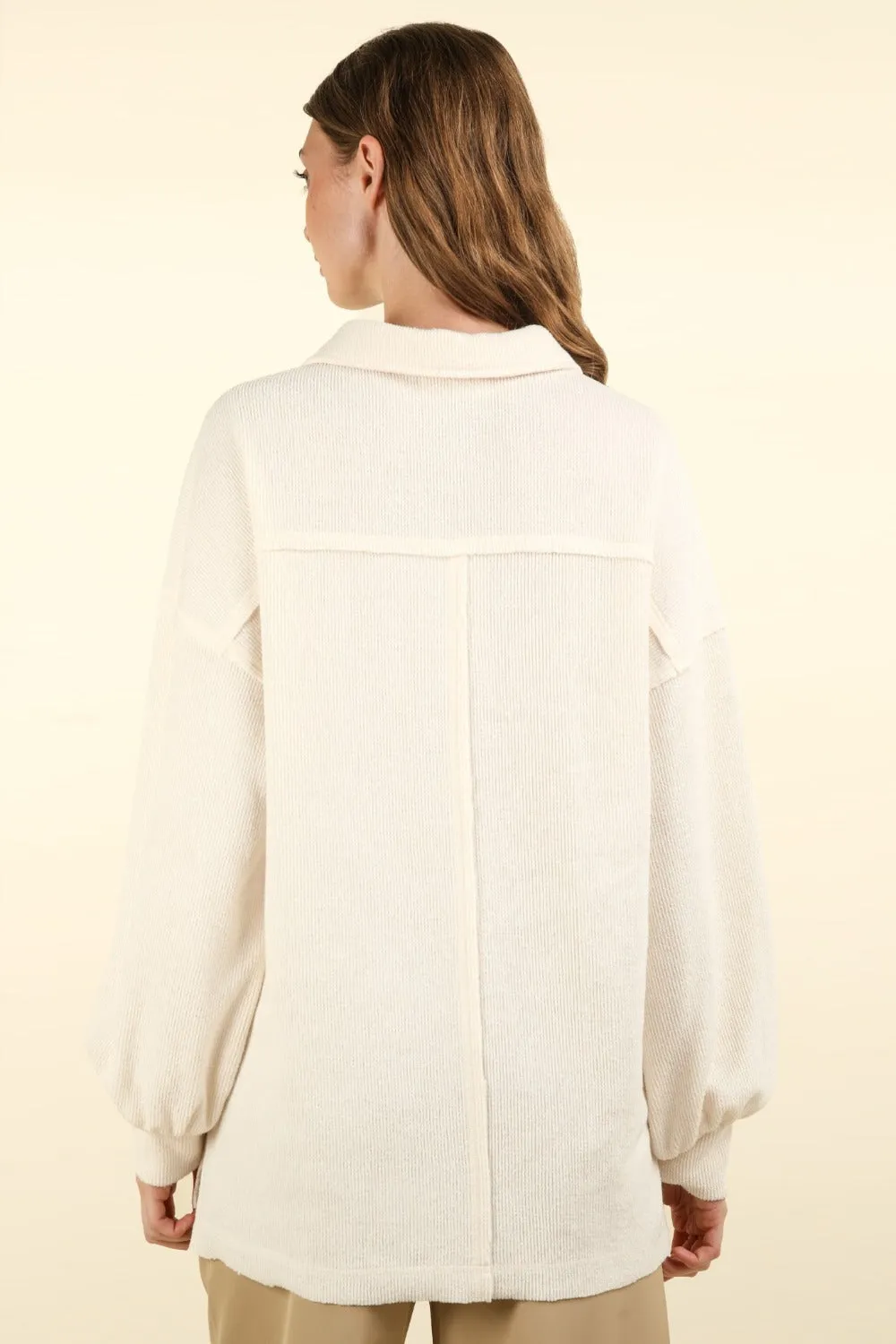 Collared Half Button Knit Top