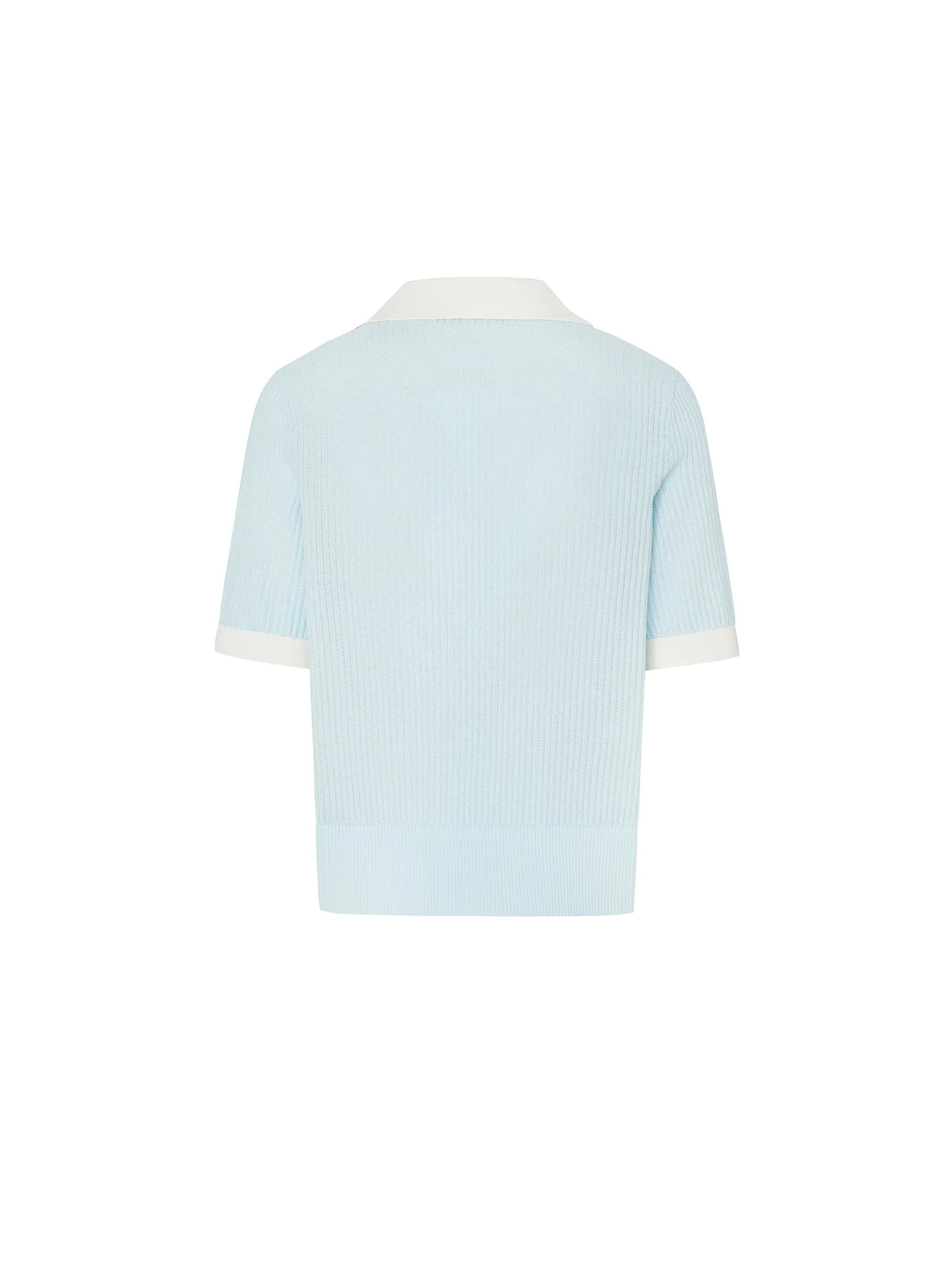 Contrasting Rib Knit Top