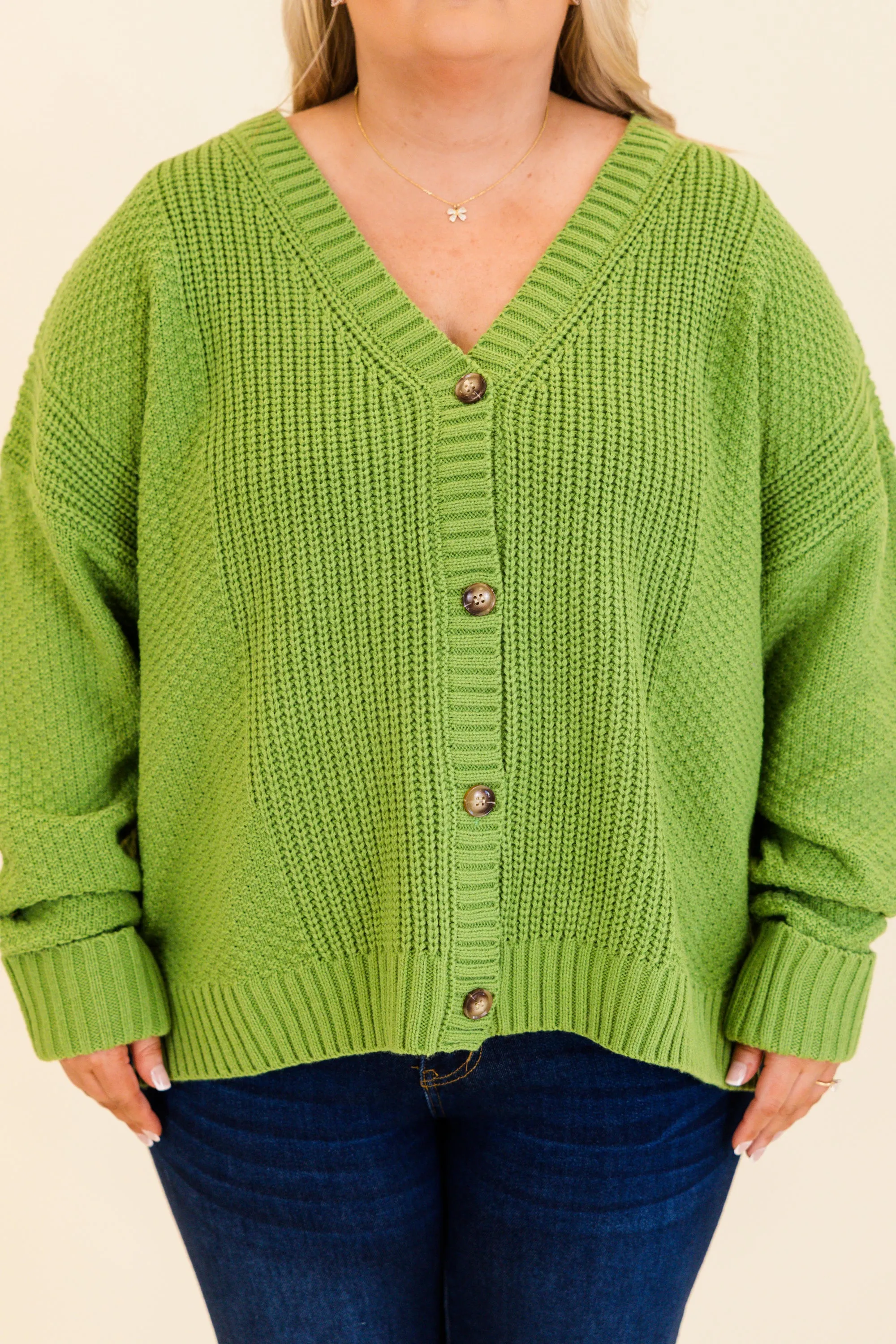 Crisp Evenings Cardigan, Lime