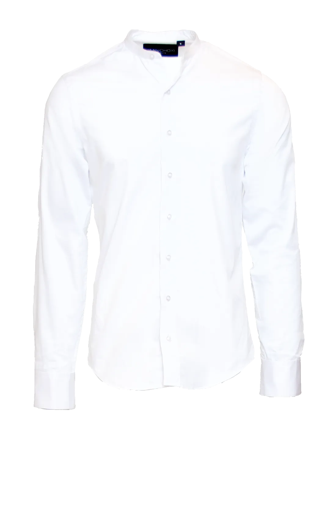 CRISP WHITE FITTED COTTON DRESS HENLEY