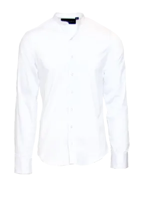 CRISP WHITE FITTED COTTON DRESS HENLEY