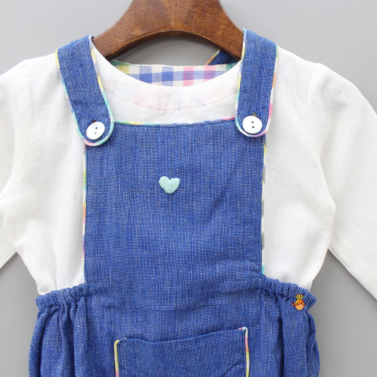 Cute Dungaree Style Bodysuit Set