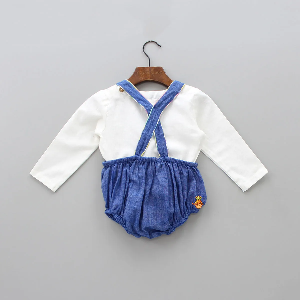 Cute Dungaree Style Bodysuit Set