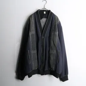 dark gray switch design cardigan jacket