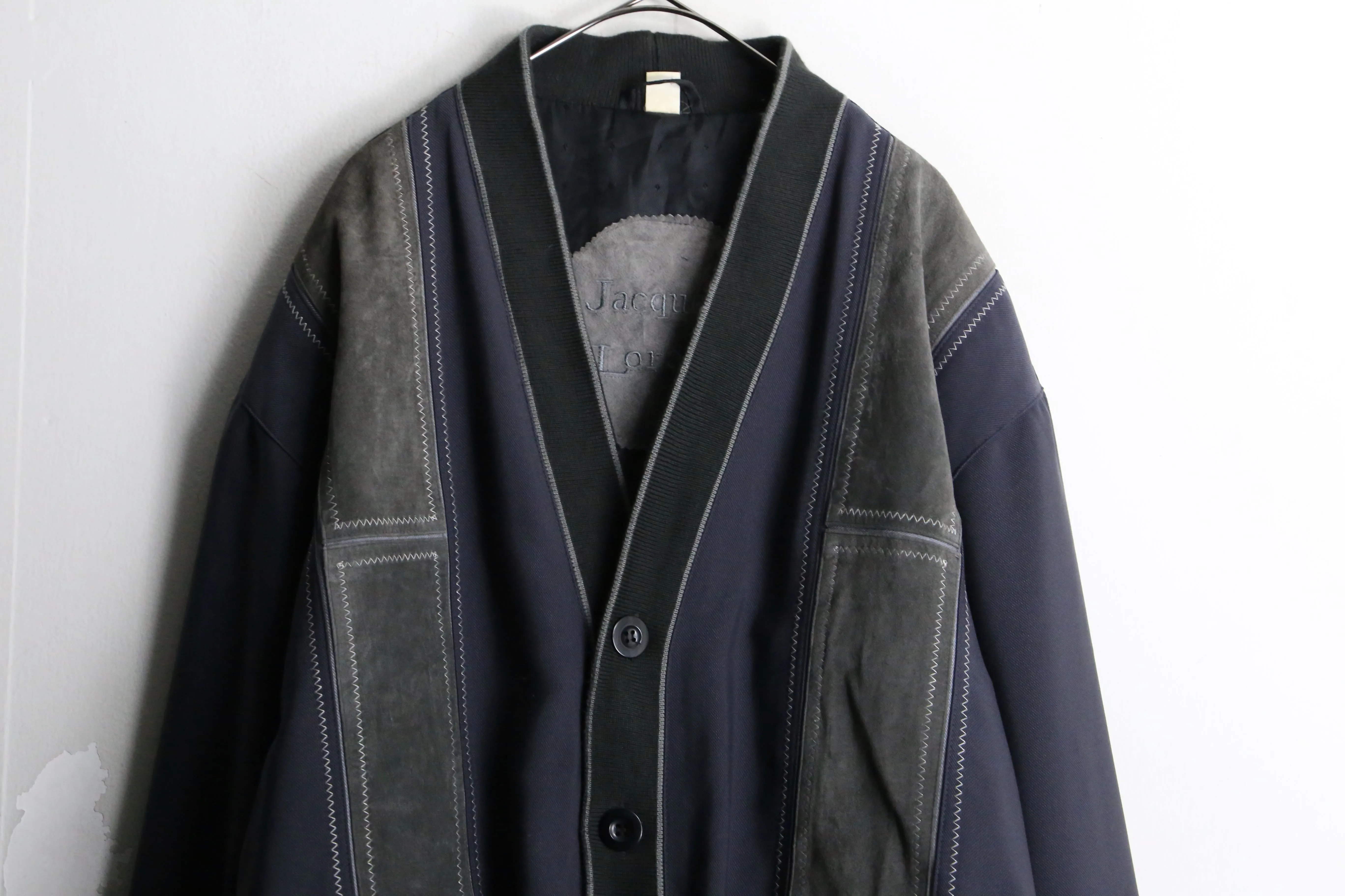 dark gray switch design cardigan jacket