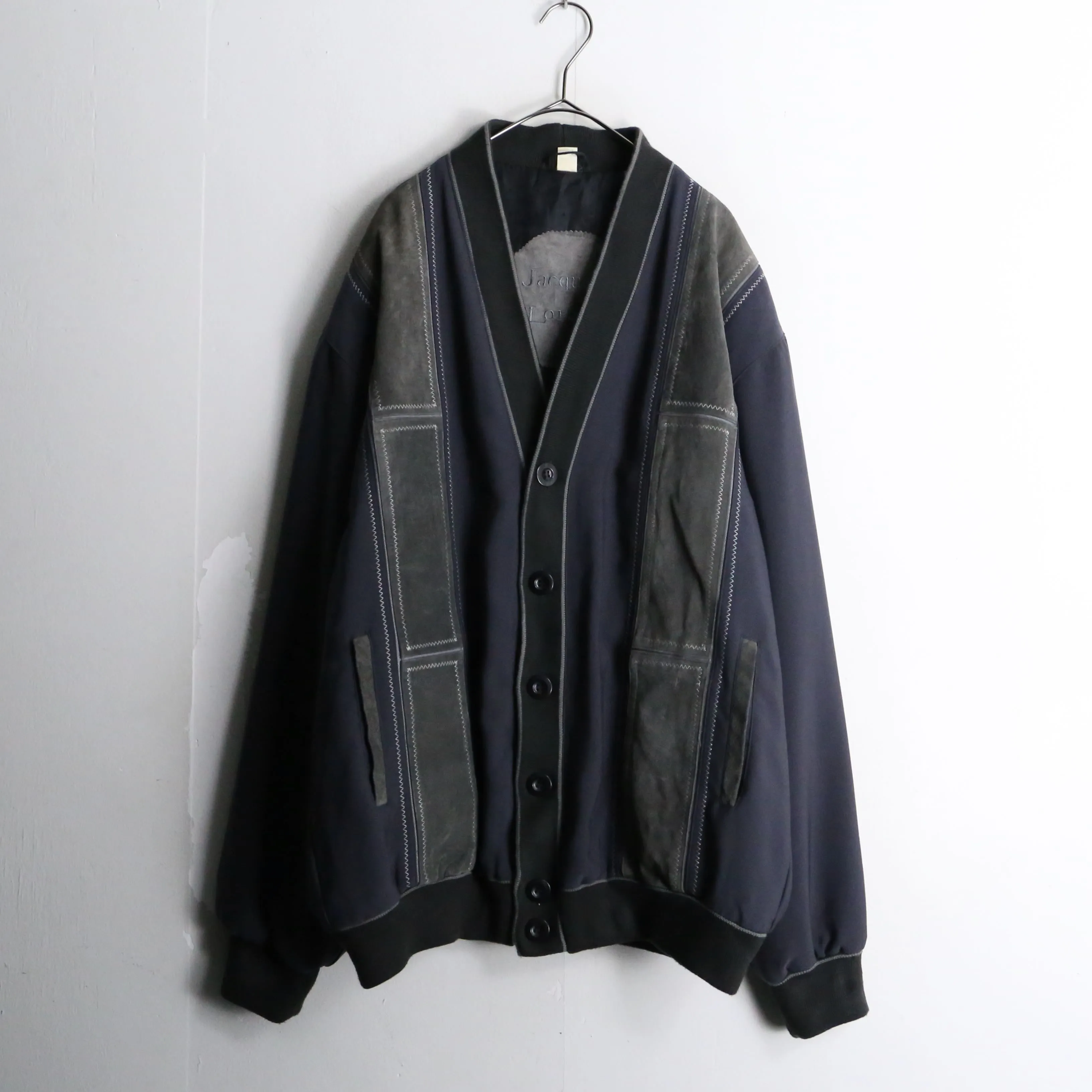 dark gray switch design cardigan jacket