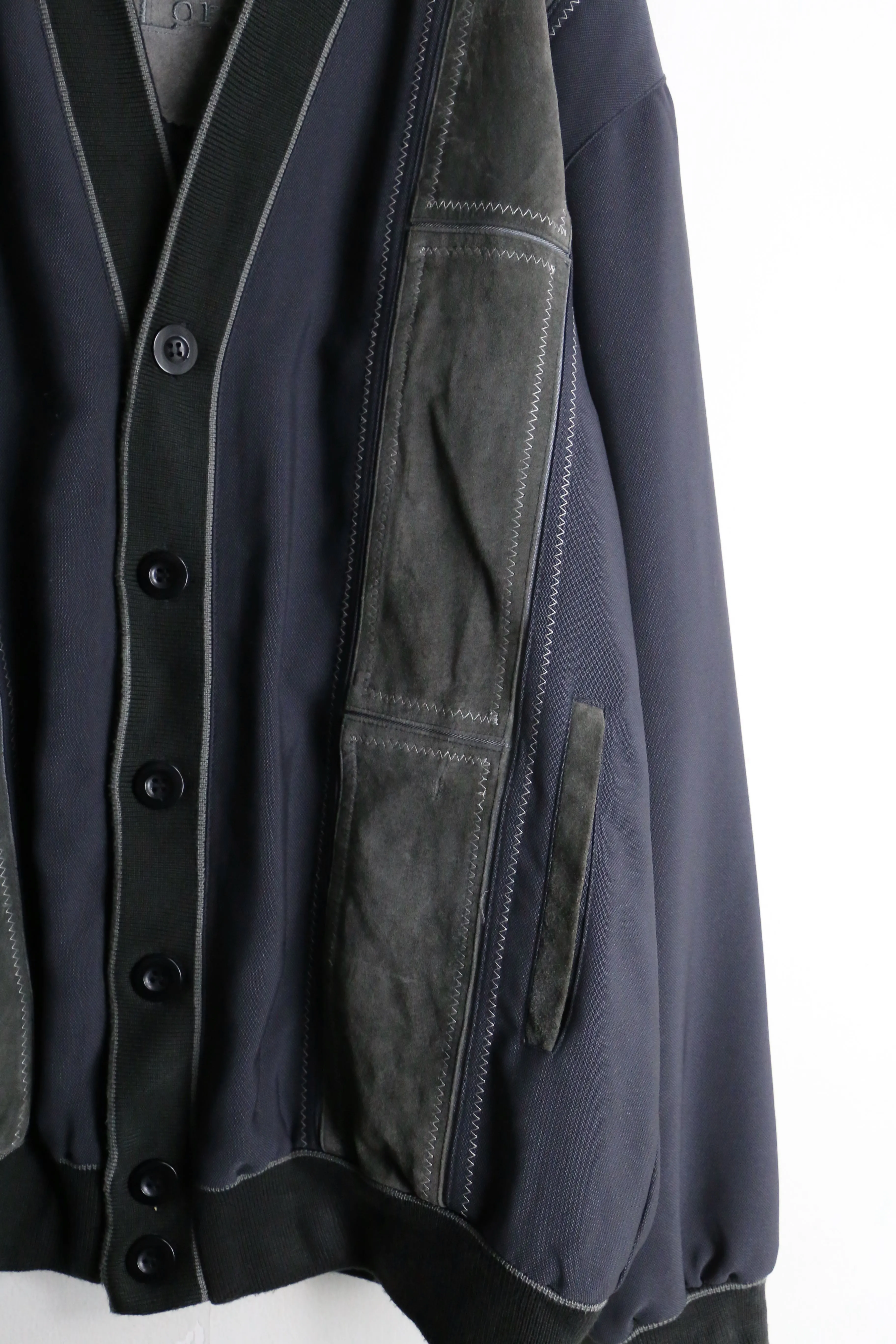 dark gray switch design cardigan jacket
