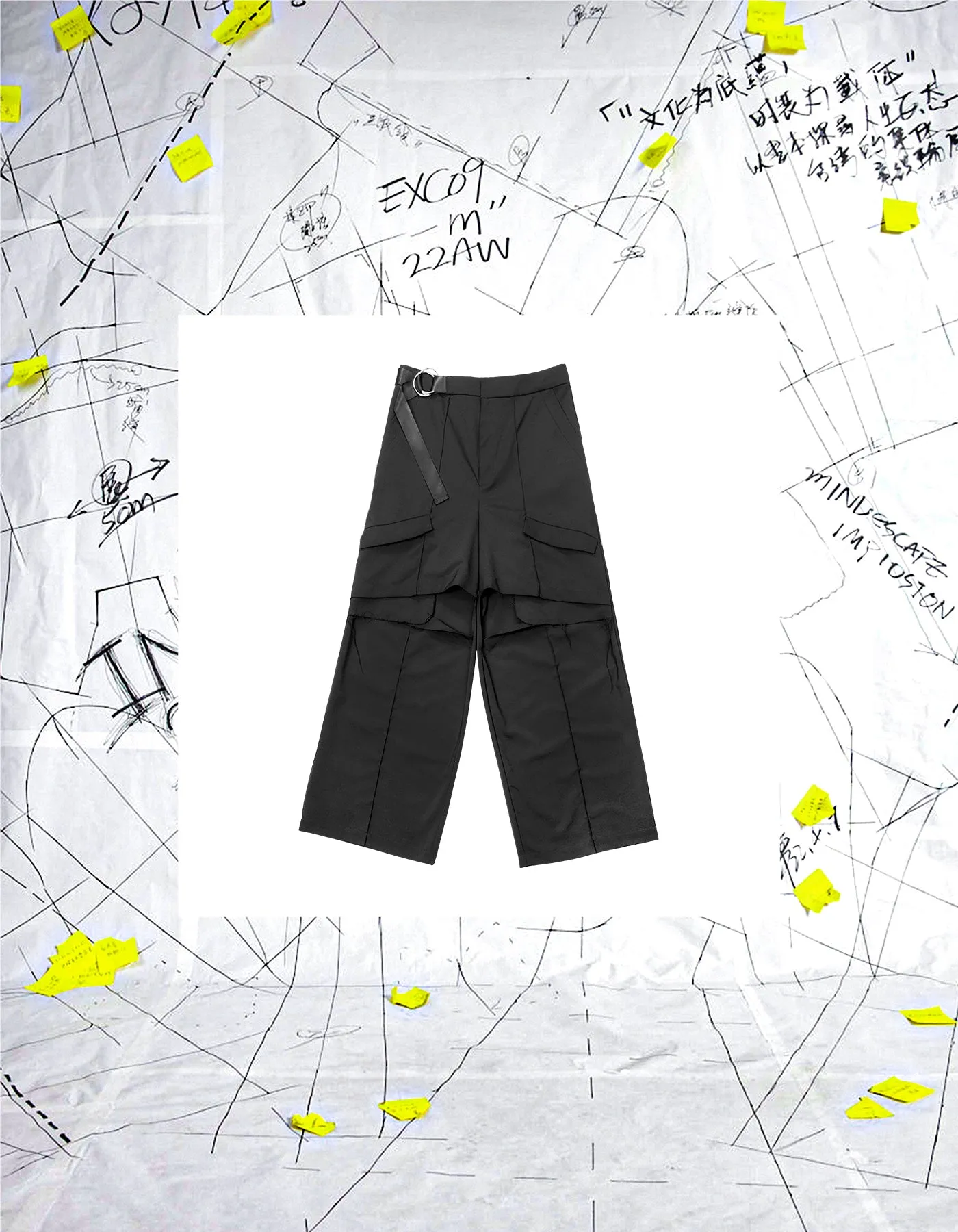 Deconstructed Floor-To-Ceiling Trousers With Cutouts
