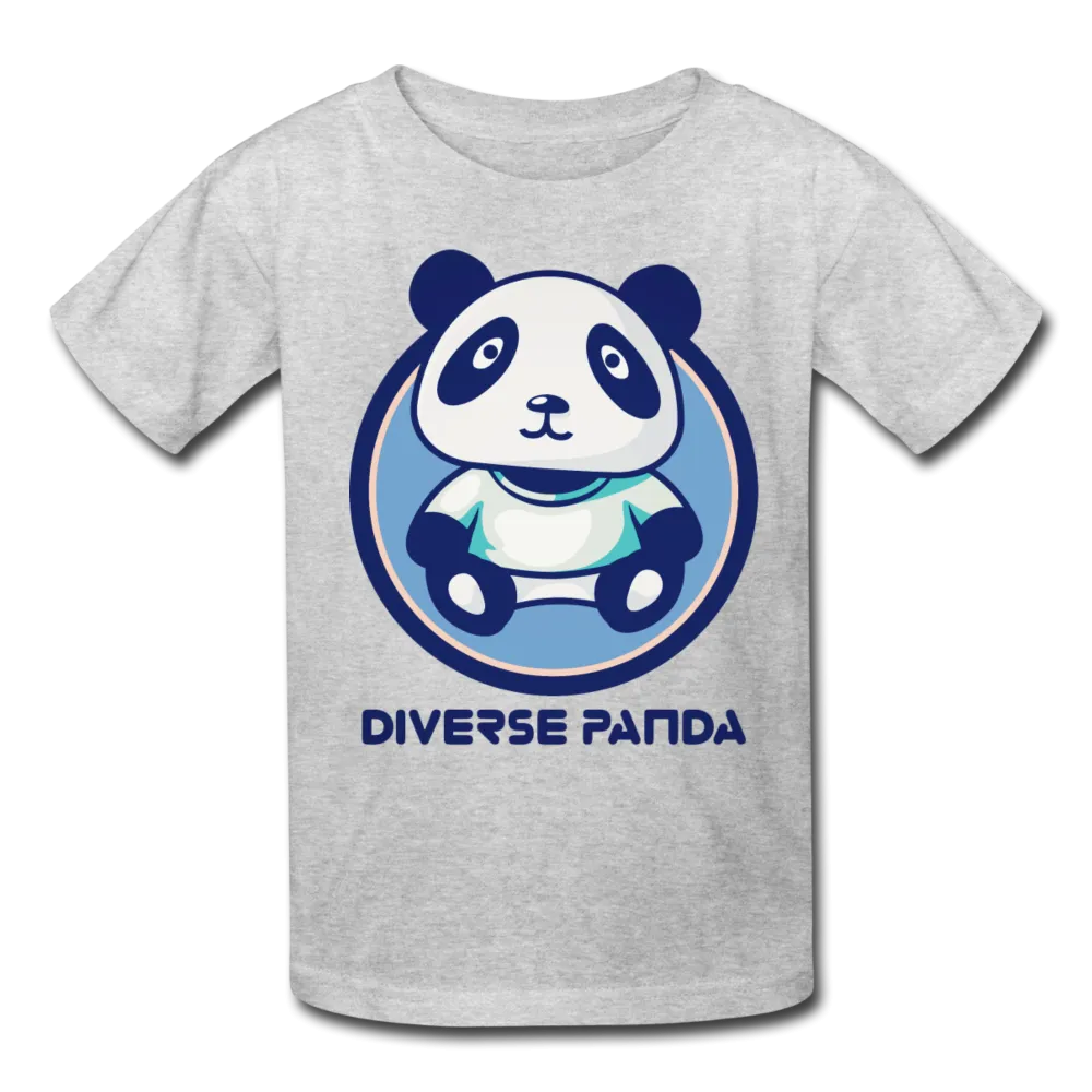 Diverse Panda Blue Lighter Themed Kids' T-Shirt