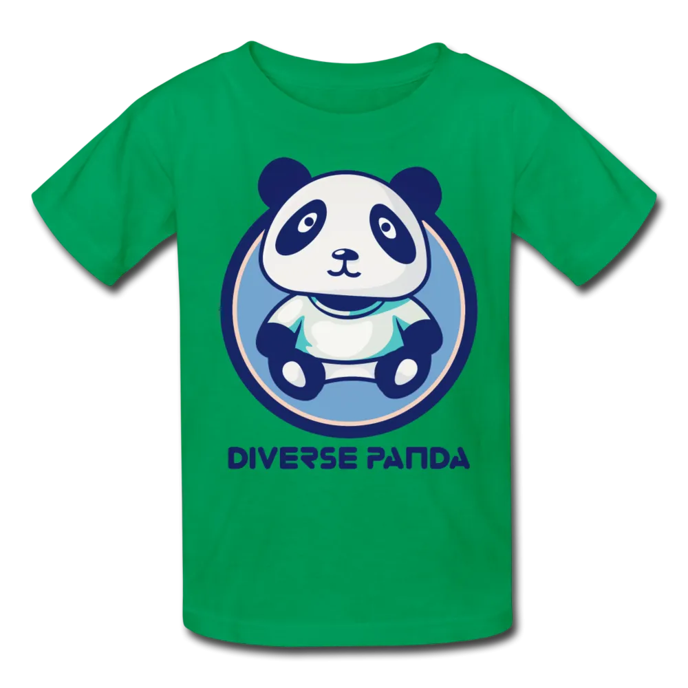 Diverse Panda Blue Lighter Themed Kids' T-Shirt