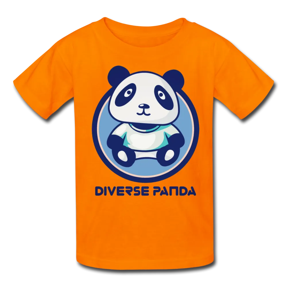 Diverse Panda Blue Lighter Themed Kids' T-Shirt