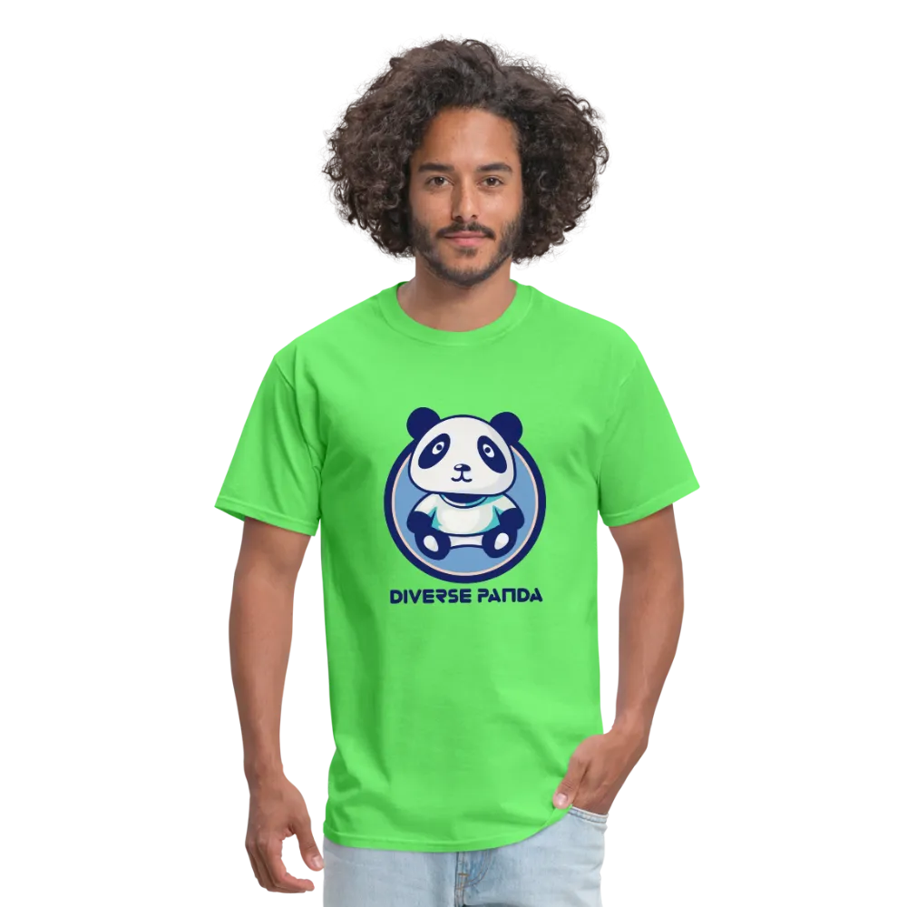 Diverse Panda Blue Lighter Themed Men's T-Shirt