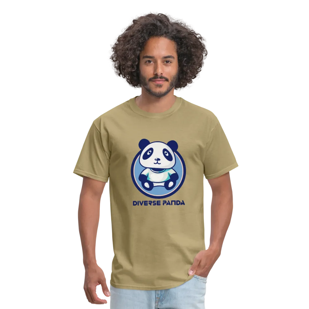 Diverse Panda Blue Lighter Themed Men's T-Shirt