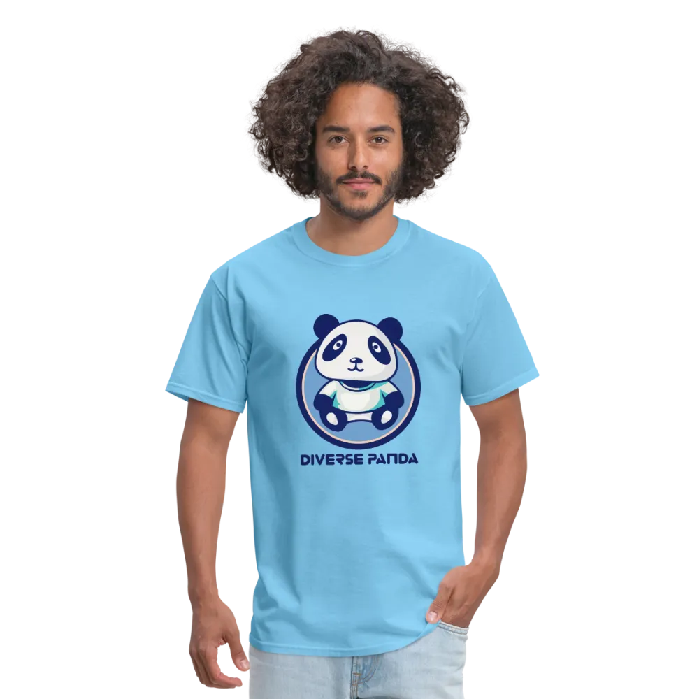 Diverse Panda Blue Lighter Themed Men's T-Shirt