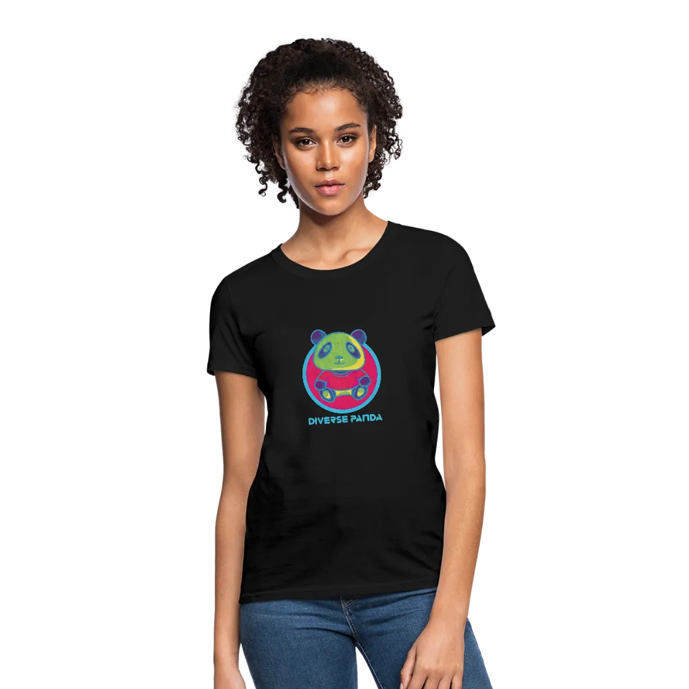 Diverse Panda Funky Themed Women's T-Shirt
