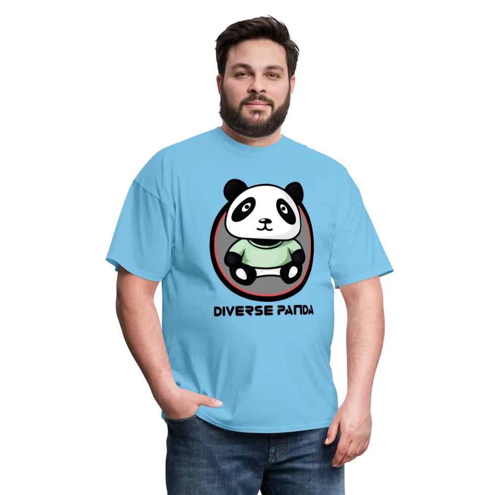 Diverse Panda Purple Glow Themed Men's T-Shirt
