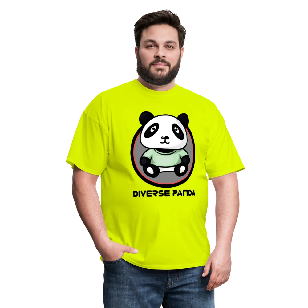 Diverse Panda Purple Glow Themed Men's T-Shirt