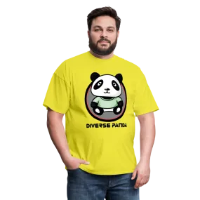 Diverse Panda Purple Glow Themed Men's T-Shirt