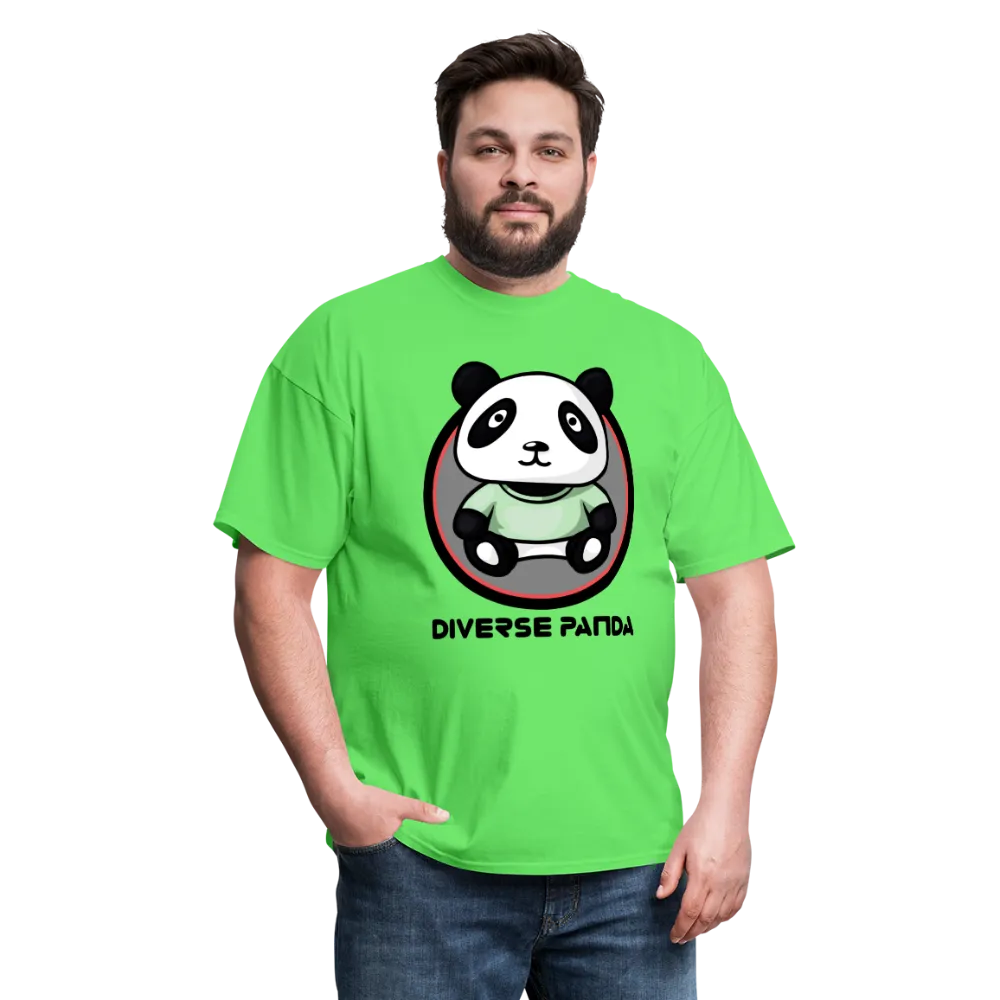 Diverse Panda Purple Glow Themed Men's T-Shirt