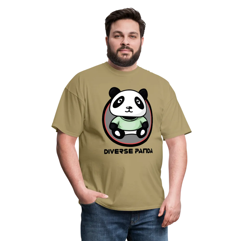 Diverse Panda Purple Glow Themed Men's T-Shirt