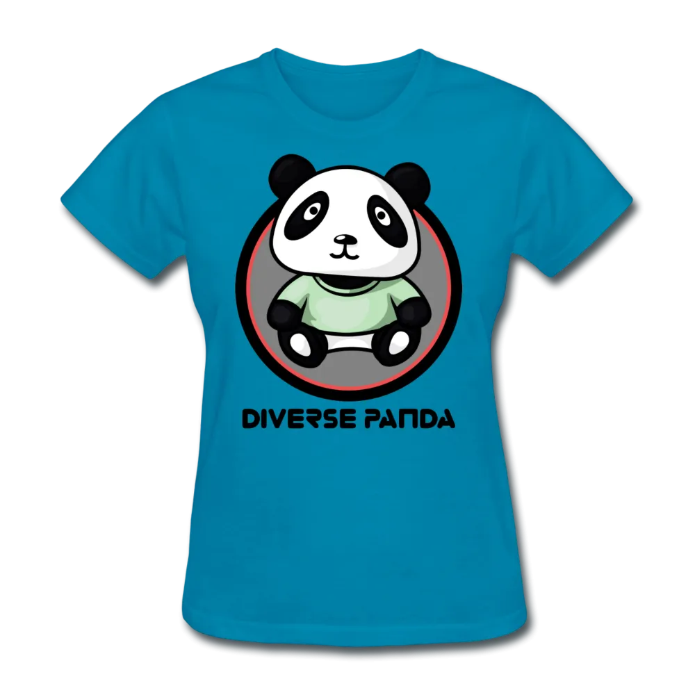 Diverse Panda Purple Glow Themed Women's T-Shirt