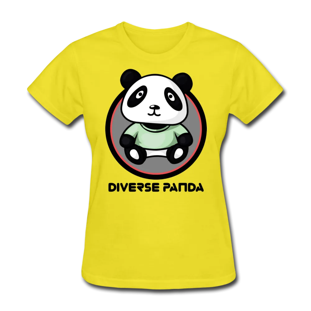 Diverse Panda Purple Glow Themed Women's T-Shirt