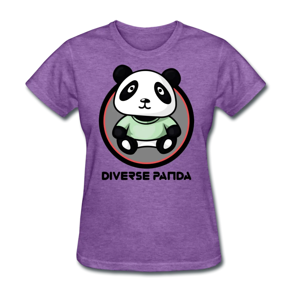 Diverse Panda Purple Glow Themed Women's T-Shirt