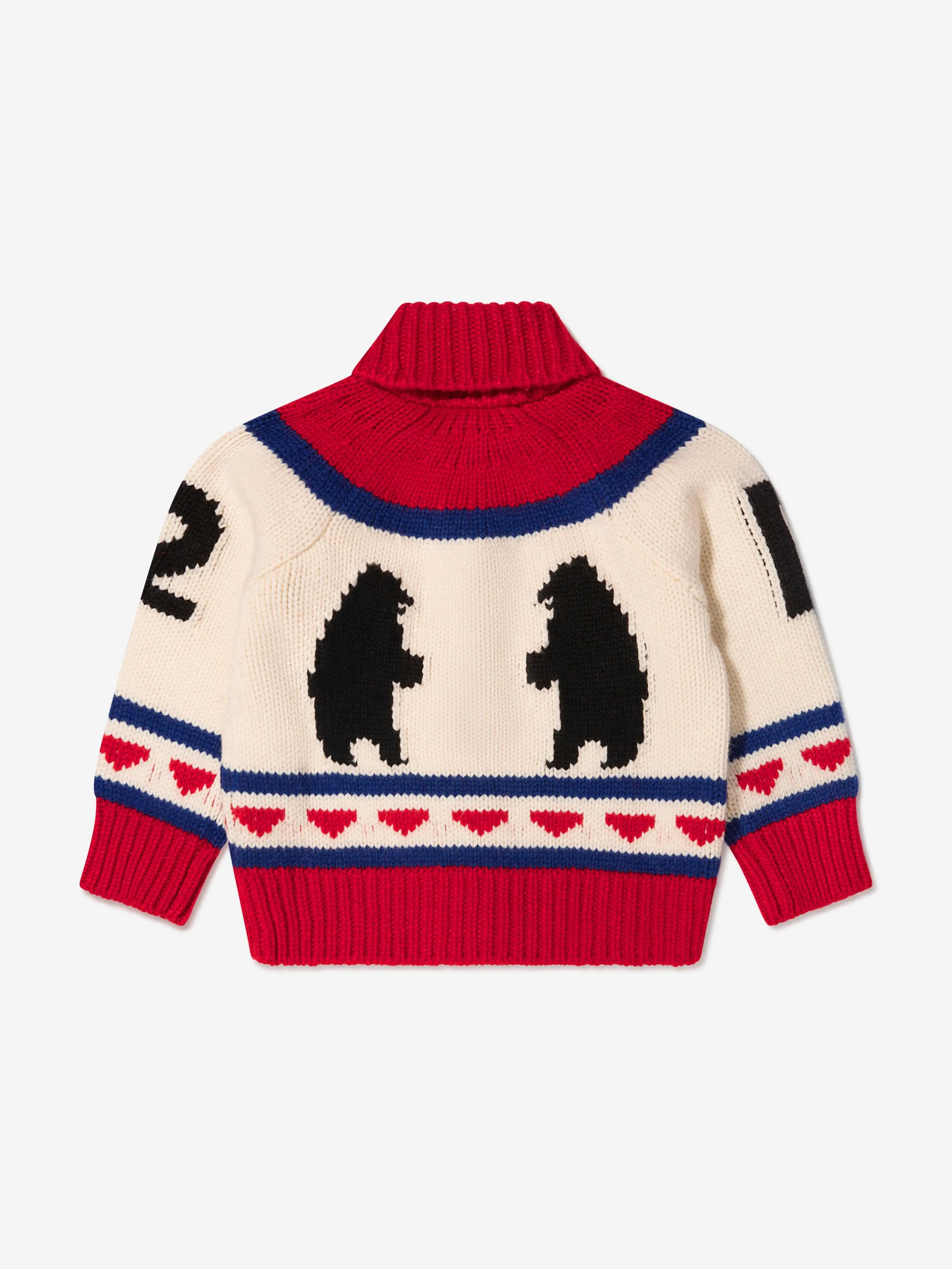 Dsquared2 Kids Wool Knitted Zip Up Jumper