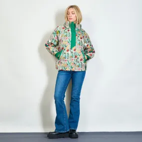 Duck down padded floreal print jacket wholesale
