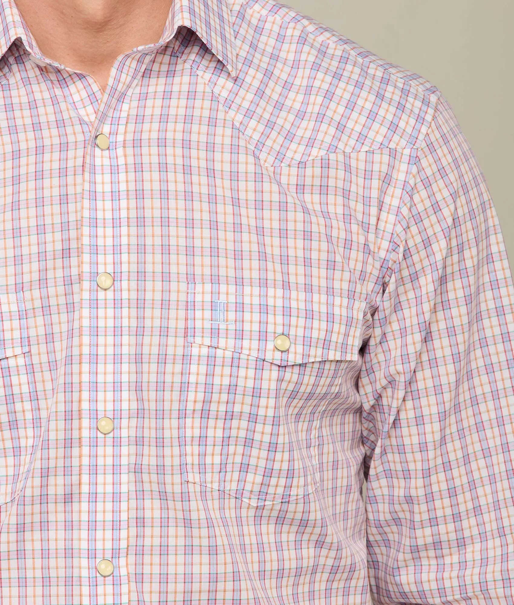 El Paso Plaids :: Lavender And Paprika Bordered Box Check
