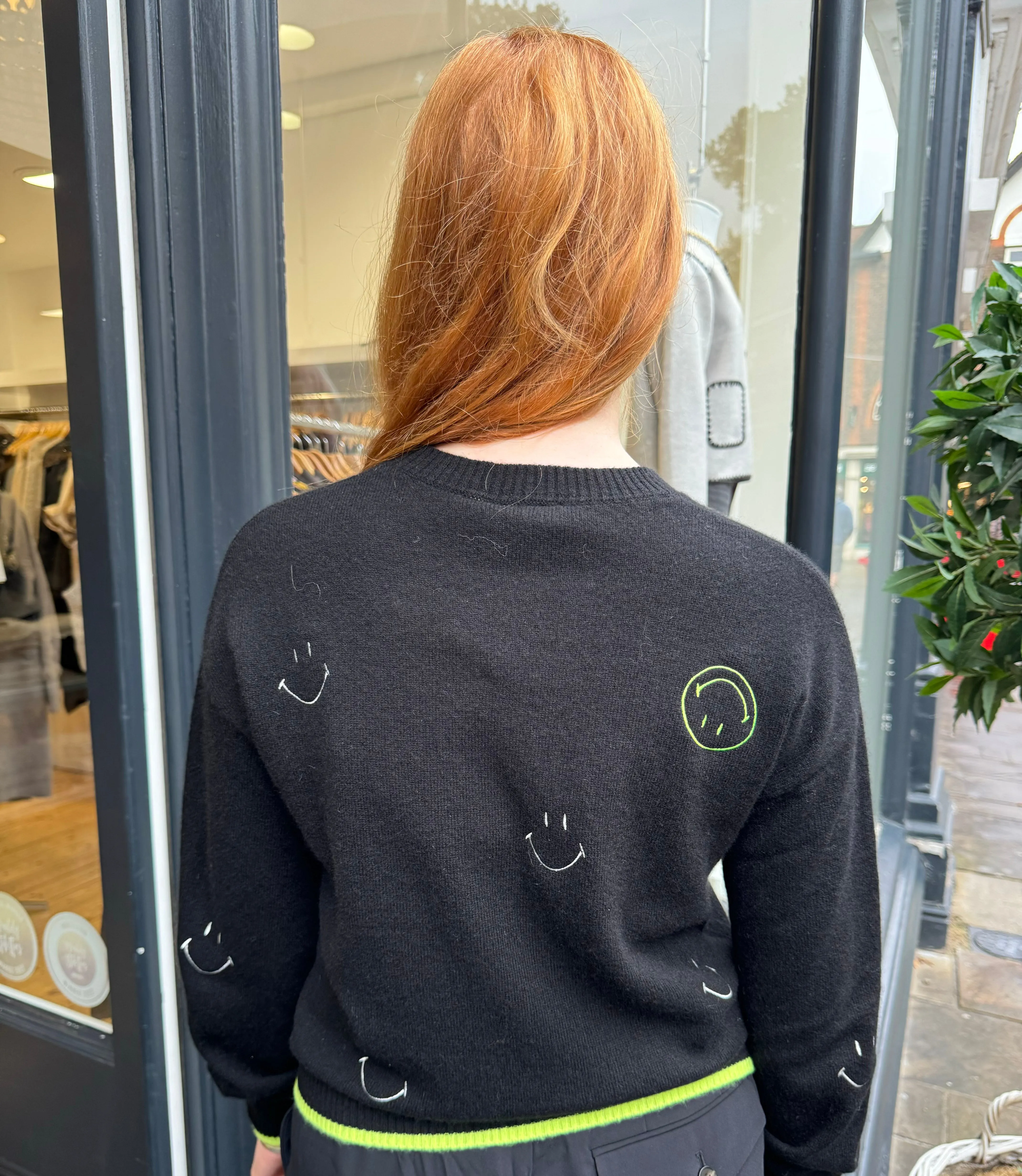 Embroidery Smiley Jumper