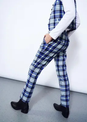 Empower Tartan Trouser in Navy Plaid