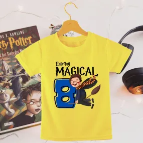 Entering Magical Eight | 8th Birthday Harry Potter Theme T-Shirt