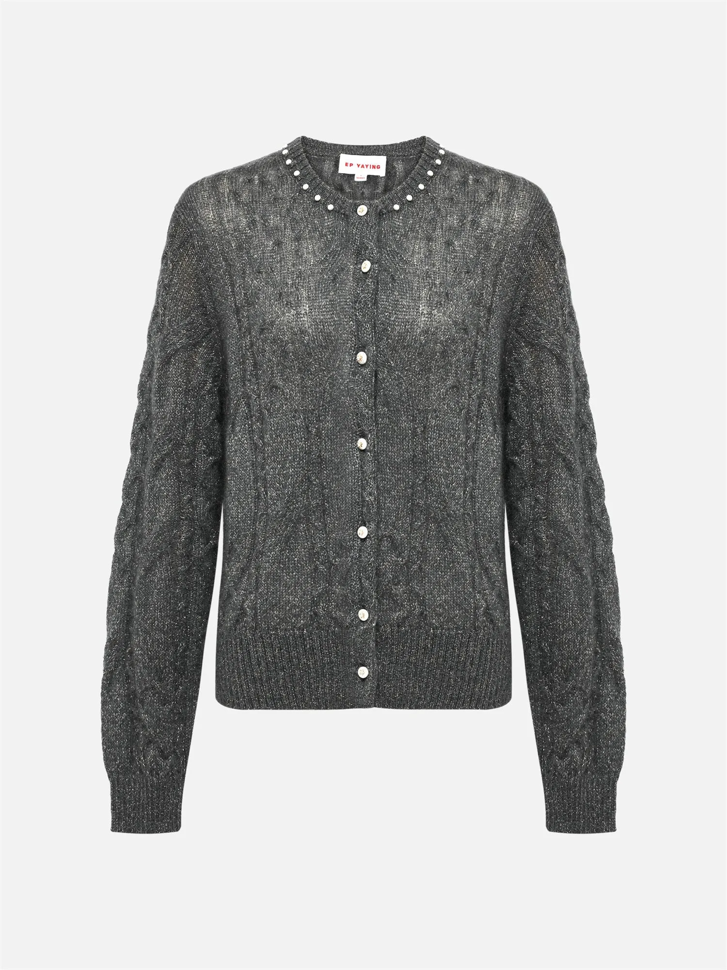 EP YAYING Mohair Knitted Cardigan