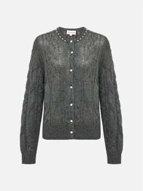 EP YAYING Mohair Knitted Cardigan