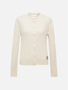 EP YAYING Yak Wool Cable Knit Sweater