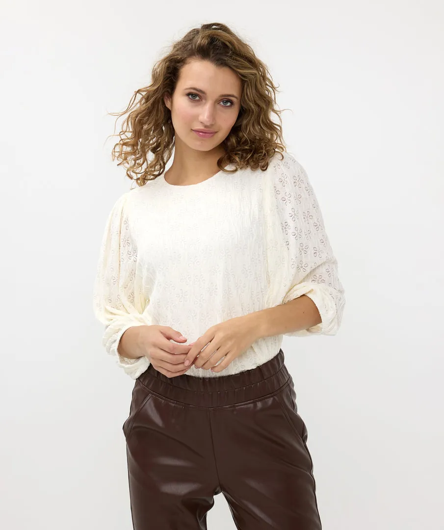 Fancy Knit Sleeve Top
