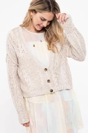 FINAL SALE -  Drop Shoulder Knit Cardigan