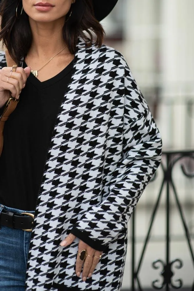 Francis Houndstooth Cardigan - FINAL SALE
