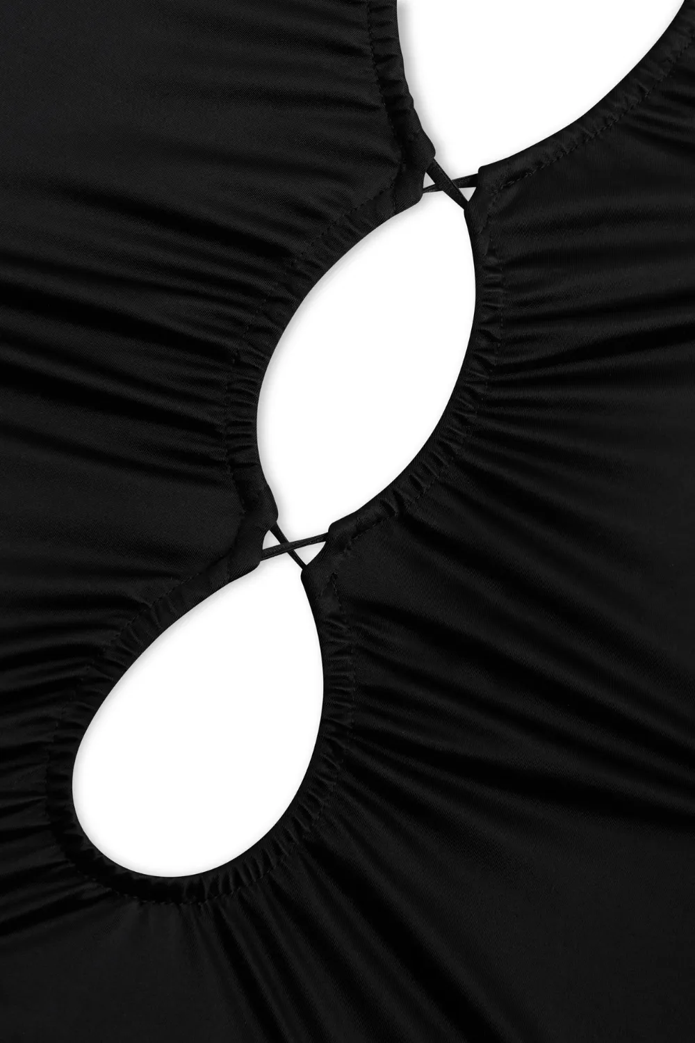 French Kiss Bandeau Thong Bodysuit Black