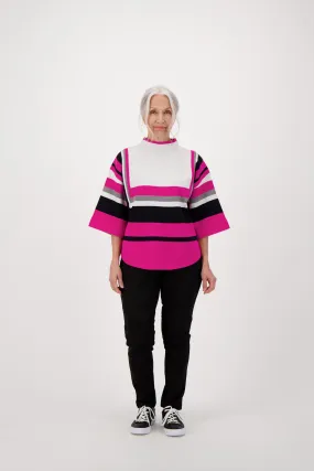 Geometric Stripe Knit Top