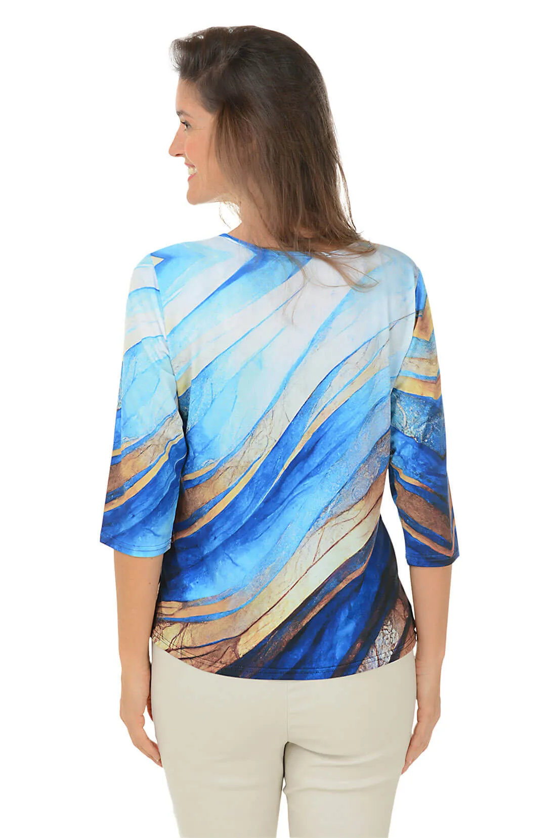 Golden Wave Knit Top