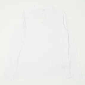 Hartford Long Sleeve Henley Tee - White