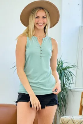 Henley Knit Tank