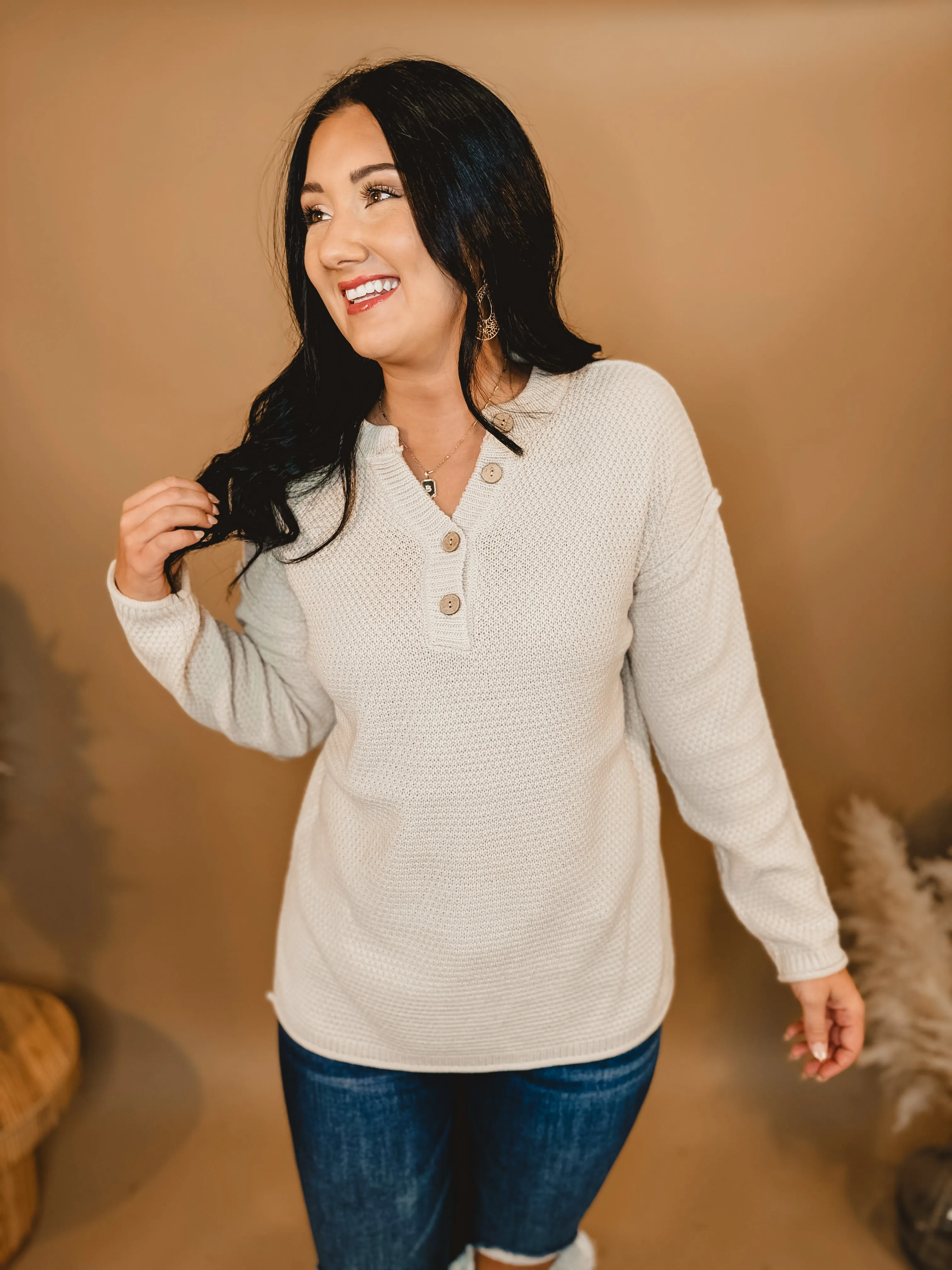 Here Together Basic Sweater - Sand Beige