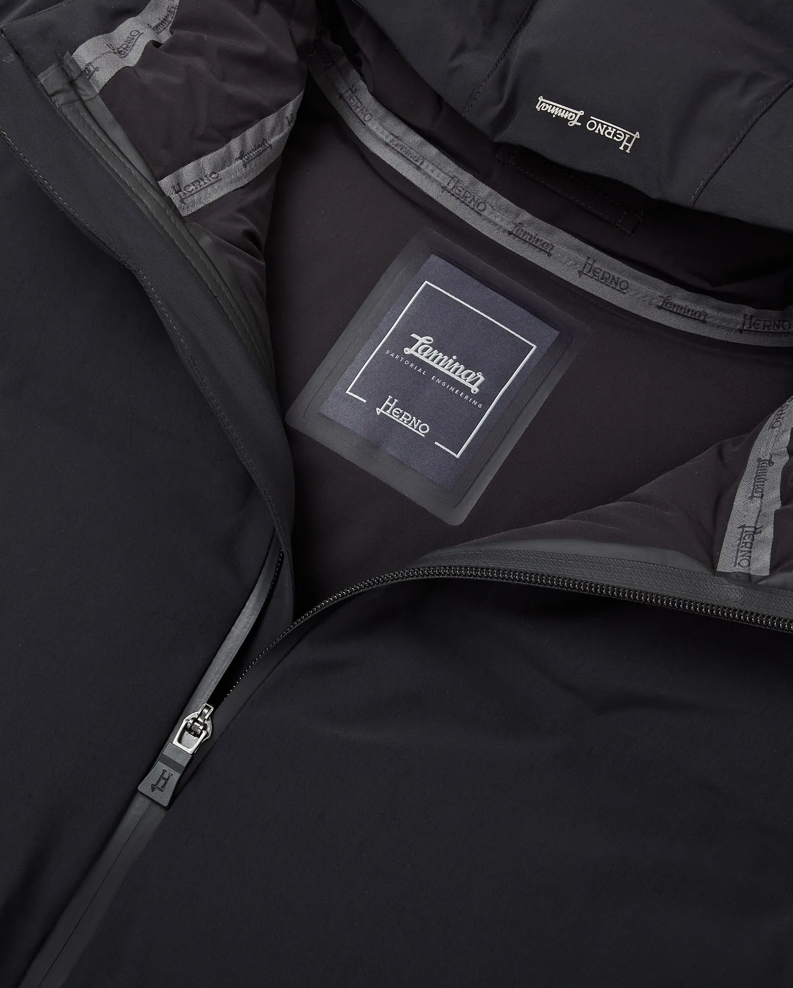 Herno Laminar Impact Down Waterproof Parka Coat (Black)