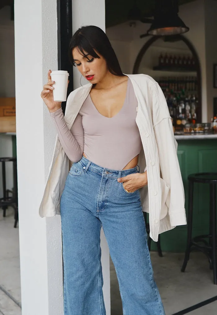 HÁI High Thigh Long Sleeve Bodysuit
