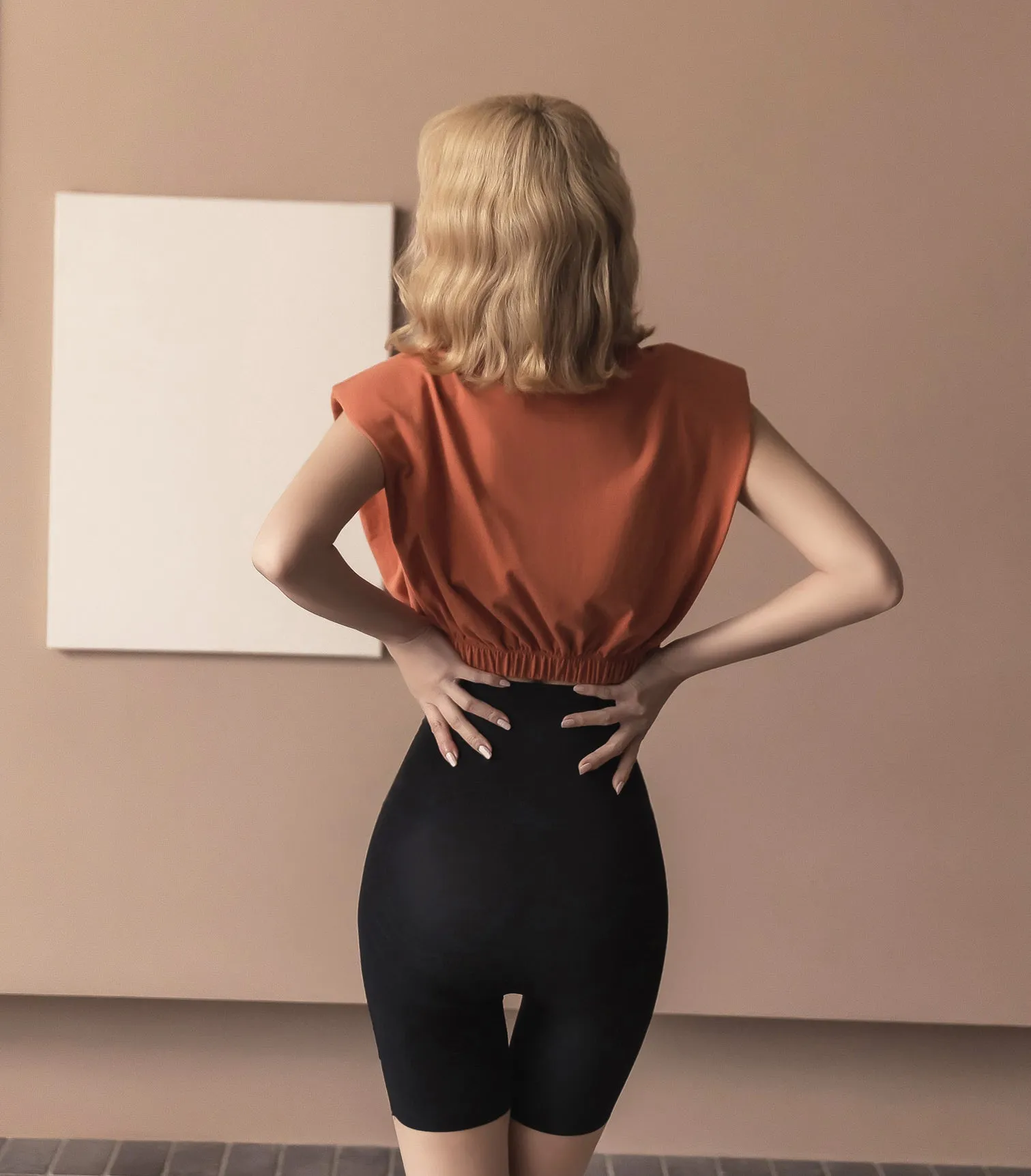 High Waist Abdomen and Hips Lifting Seamless Pants Black